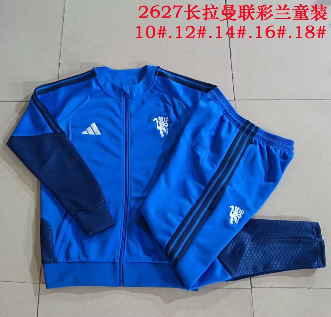 Kids Manchester Utd 26/27 Tracksuit - Blue